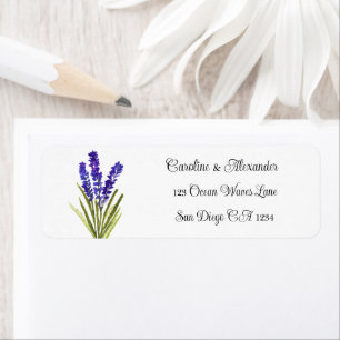 Elegant Watercolor Lavender Herbs Floral Wedding L