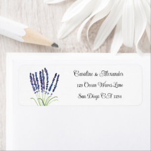 Elegant Watercolor Lavender Herbs Floral Wedding L