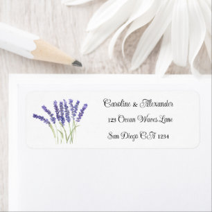 Elegant Watercolor Lavender Herbs Floral Wedding L