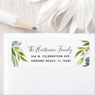 Elegant Watercolor Leaves Spring Summer