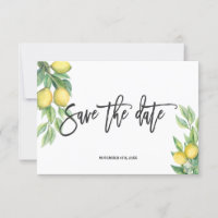 Elegant Watercolor Lemon Tropical Wedding