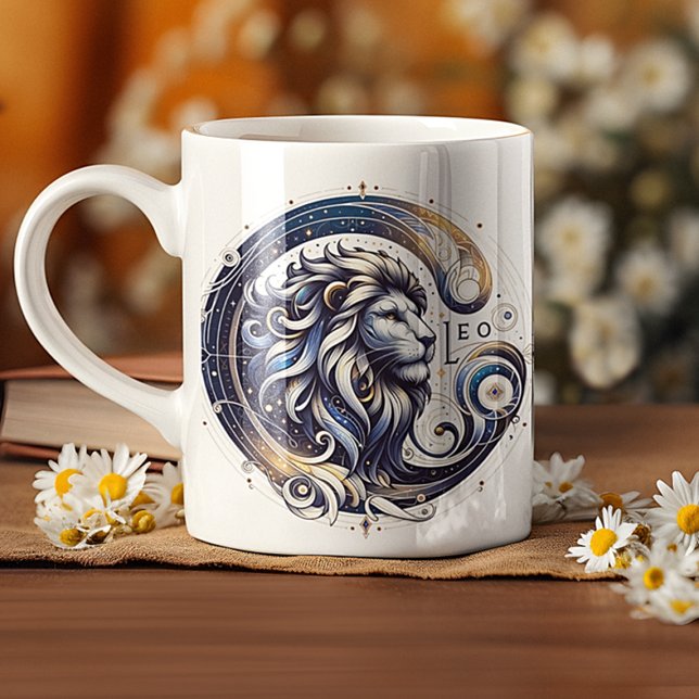 Elegant Watercolor Leo Zodiac Custom Mug (Creator Uploaded)
