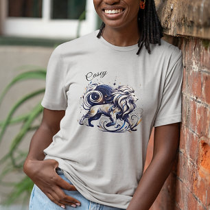 Elegant Watercolor Leo Zodiac Custom T-Shirt