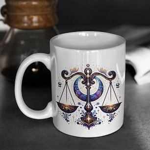 Elegant Watercolor Libra Zodiac Custom Mug