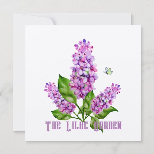 Elegant watercolor lilac branch (Front)