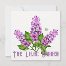 Elegant watercolor lilac branch