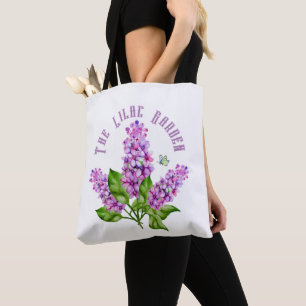 Elegant watercolor lilac branch tote bag