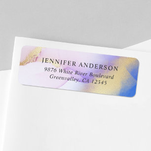 Elegant Watercolor Lilac Gold Luxury Personalised