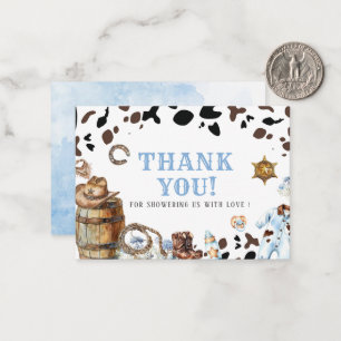 Elegant Watercolor Little cowboy Rodeo Country Bab Card