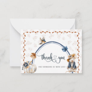 Elegant Watercolor Little pumpkin Baby shower Card