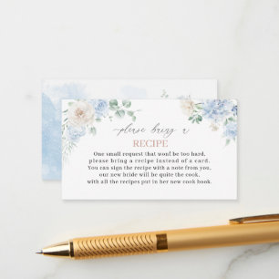 Elegant Watercolor Love in bloom Bridal Shower Rec Enclosure Card