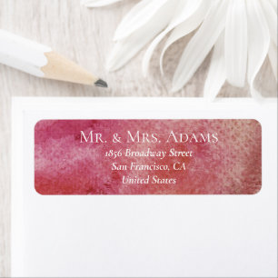 Elegant Watercolor Magenta Pre-Addressed Return