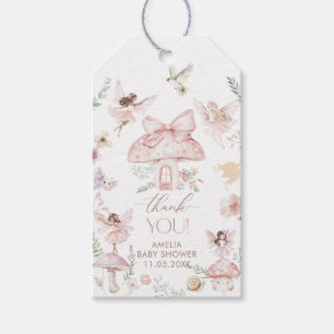 Elegant Watercolor Magical Floral Fairy Princess B Gift Tags