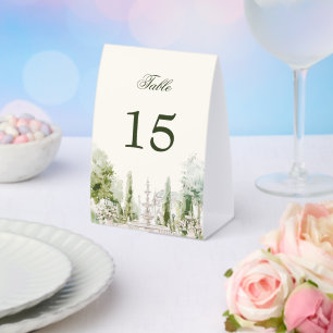 Elegant Watercolor Manor Garden Wedding