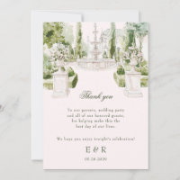 Elegant Watercolor Manor Garden Wedding