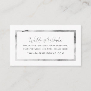 Elegant Watercolor Marble Bliss Wedding Enclosure Card