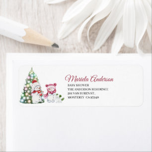 Elegant Watercolor Merry Christmas  baby shower