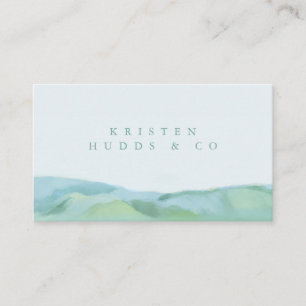 Elegant Watercolor Mountains  Business Card