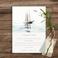 Elegant Watercolor Nautical Sailing Yacht Wedding