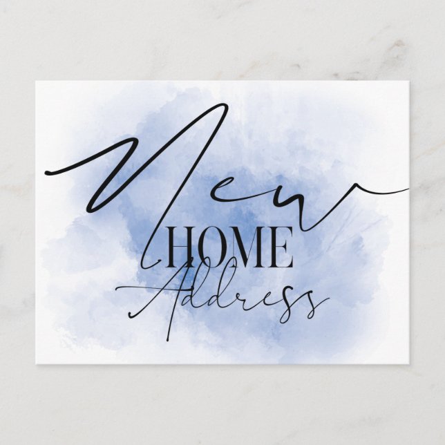 Elegant Watercolor New Home New Address Postcard (Front)