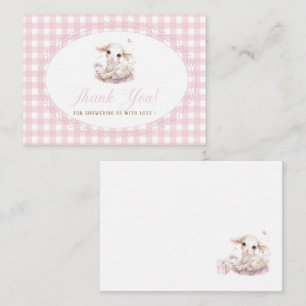 Elegant Watercolor Nursery Girl Beige Pink Toys Card