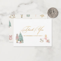 Elegant  Watercolor Nutcracker ballet thank you ba