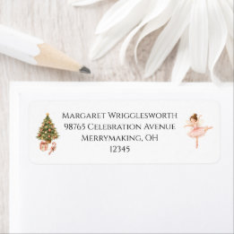 Elegant Watercolor Nutcracker Suite Return Address
