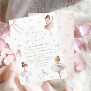Elegant Watercolor One 1st Birthday tutu cute Gir Invitation