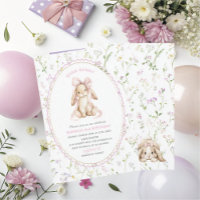 Elegant Watercolor One 2nd Birthday some bunny gi