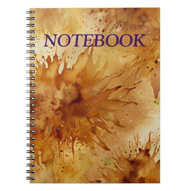 Elegant Watercolor Pattern  Notebook (Front)