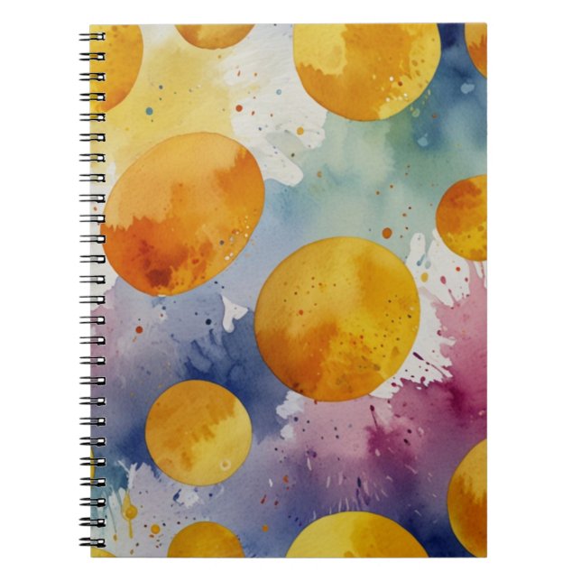 Elegant Watercolor Pattern  Notebook (Front)