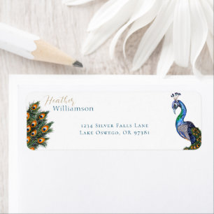 Elegant Watercolor Peacock