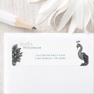 Elegant Watercolor Peacock