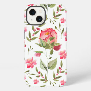 Elegant Watercolor Peony Floral botanical iPhone 13 Case