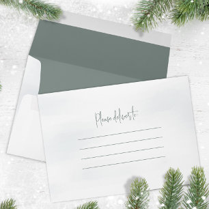 Elegant Watercolor Pine Trees Custom Envelope