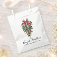 Elegant Watercolor Pines Calligraphy Ink Christmas