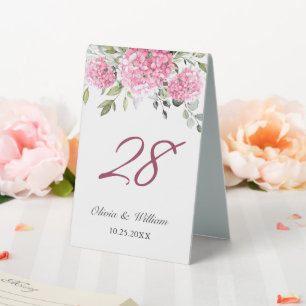 Elegant Watercolor Pink Blush Hydrangea Wedding