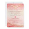 Elegant Watercolor Pink Red Ombre Gold Bat Mitzvah
