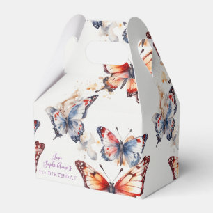 Elegant Watercolor Playful Butterflies Custom Favour Box