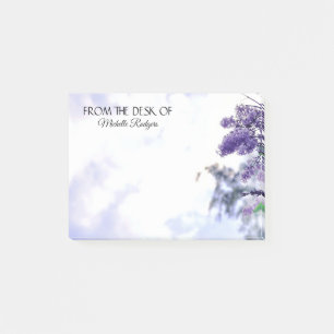 Elegant Watercolor Purple Lilac Personalised Post-it Notes