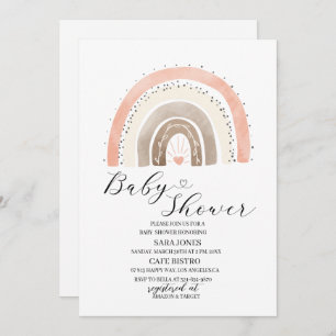 Elegant watercolor rainbow Baby Shower Invitati Invitation