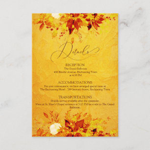 Elegant Watercolor Red and Gold Poinsettia Wedding Enclosure Card