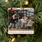 Elegant Watercolor Red Bow Christmas Two Photo