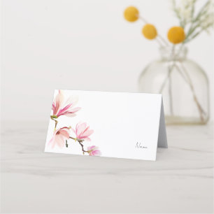 Elegant Watercolor Romantic bridal shower Place Card