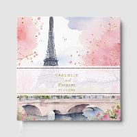 Elegant Watercolor Romantic Paris France Wedding