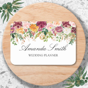 Elegant Watercolor Rose Garden Floral Name Tag