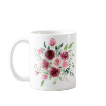 Elegant Watercolor Rose Mug