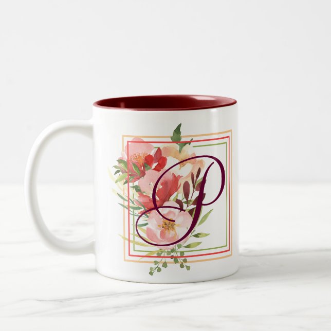 Elegant Watercolor Roses Coffee Mug (Left)