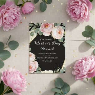Elegant Watercolor Roses Mother’s Day Brunch Invitation