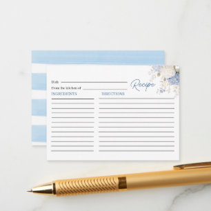 Elegant Watercolor Royal Botanique Hydrangea Brida Enclosure Card
